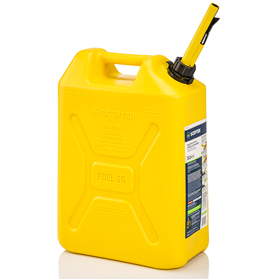 Midwest 5 Gallon Vented Diesel Fuel Can – Fast-Flowing Nozzle, Made In USA