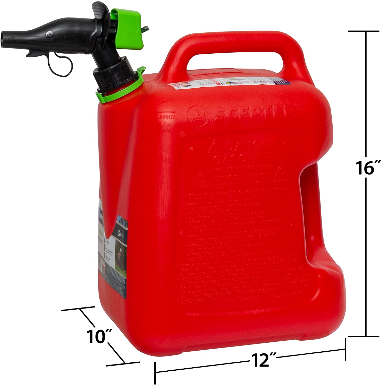 Red for sale online Scepter FR1G501 5 Gal SmartControl Gasoline Can 